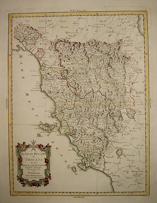 Zatta Antonio (1722-1804) Il Gran Ducato di Toscana diviso nelle sue provincie dall'Abate B. Borghi 1783 Venezia 